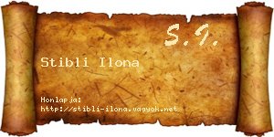 Stibli Ilona névjegykártya