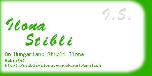 ilona stibli business card